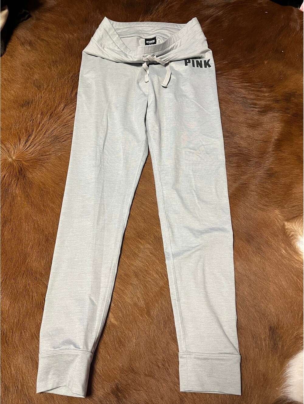 PINK Light Gray Drawstring Sweatpants